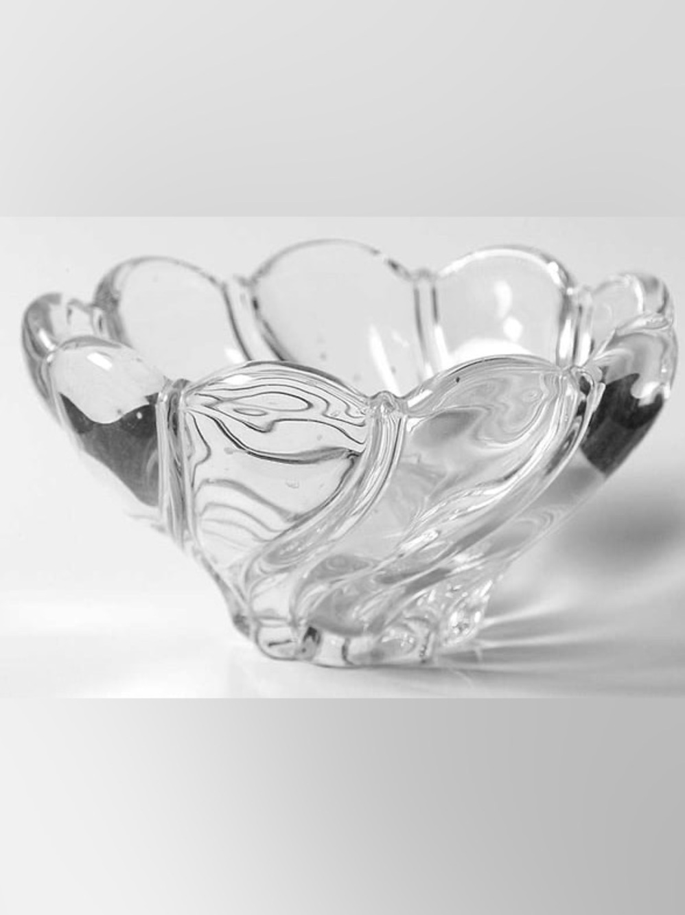 Vintage Clear Peppermint Glass Bowl by Mikasa 5”